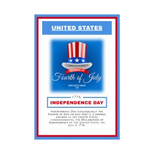 Independence Day - United States - For 4th of july - Print Design Poster - 1706206 T-Shirt