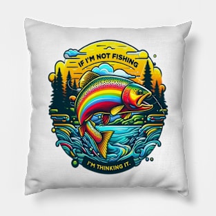 Vibrant Dawn on the Angler’s Dream Rainbow Trout Pillow