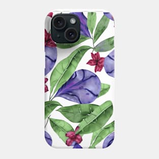 Large Leafy Tropical Plant Pattern Phone Case