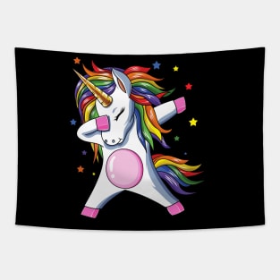 Dabbing Unicorn Birthday Gifts For Girls Tapestry