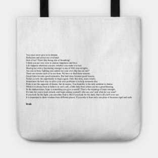 Uncle Iroh Quotes Tote