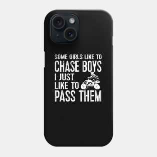 Ladies Quad Atv Utv 4 Wheeler Mudding Racing Chase Phone Case