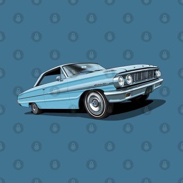 1964 Ford Galaxie 500 in skylight blue by candcretro