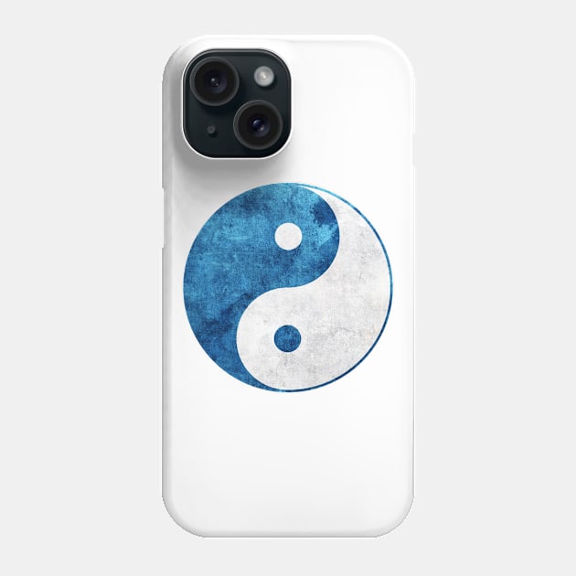 Blue Yin Yang Symbol Phone Case by Rebellion10