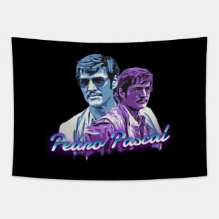 pedro pascal - retrowave fan art Tapestry