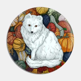 Arctic Fox. October Pin