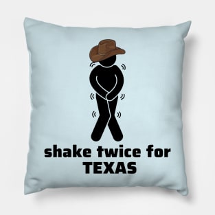 shake twice for texas, funny meme Pillow