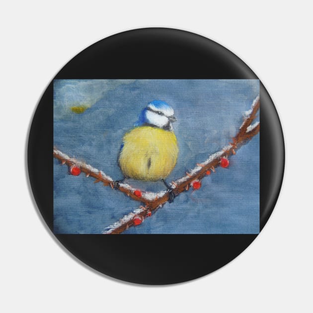 Blue Tit Pin by AlexaZari