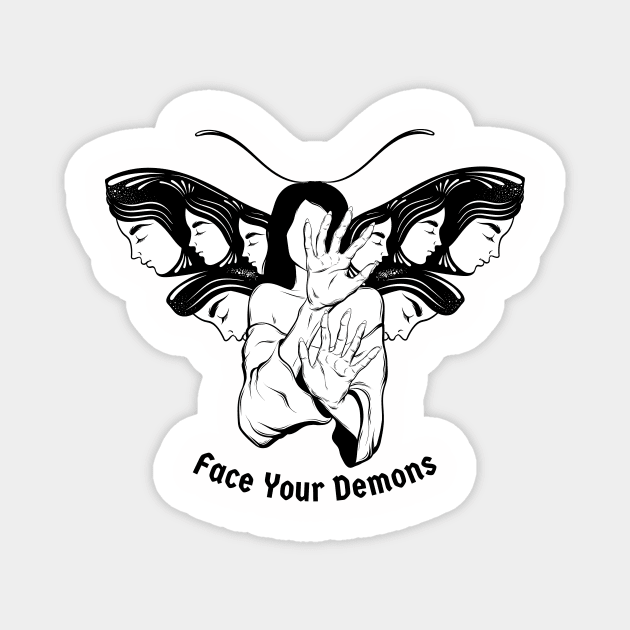 Face Your Demons Magnet by Creativity Haven