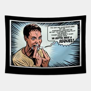 Stu Macher Scream Movie Comic Adaption Panel Art Tapestry