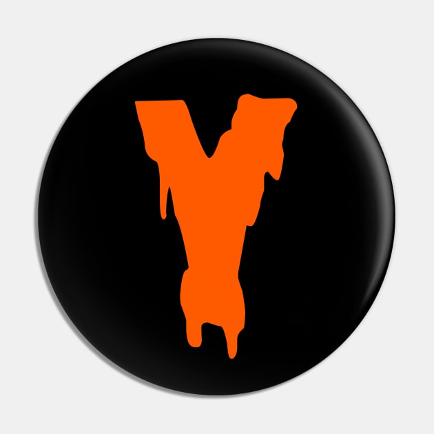 Letter Y (orange) Pin by CateBee8