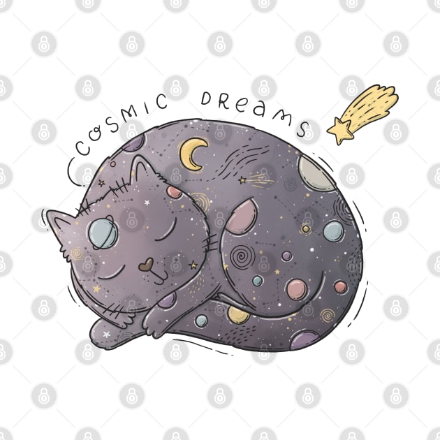 Cosmic Dreams Cat by Tania Tania