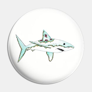 Great White Porcelain Pin