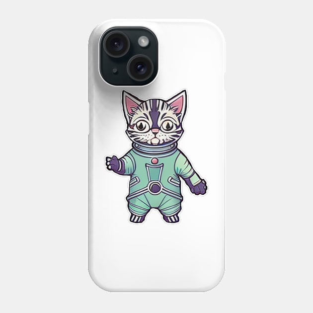 Astronaut cat outer space Phone Case by IDesign23