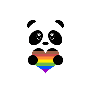 Pride Rainbow Heart Panda T-Shirt