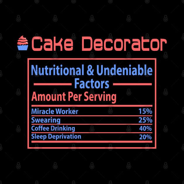 cake decorator nutritional and undeniable factors fun cute design by FoxyDesigns95