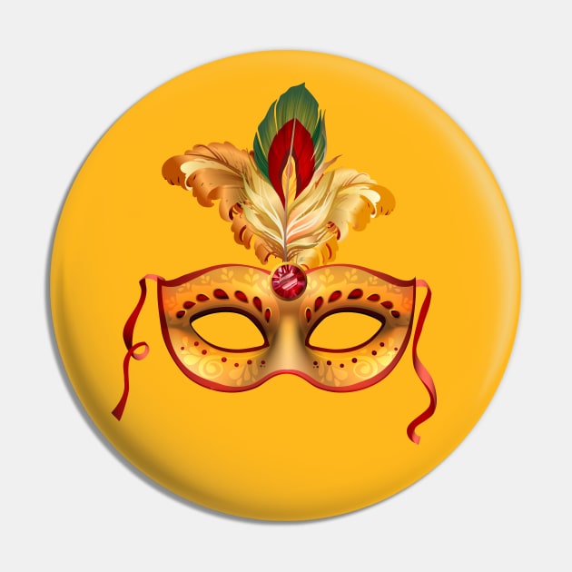 Venice Carnival Pin by CatCoconut-Art