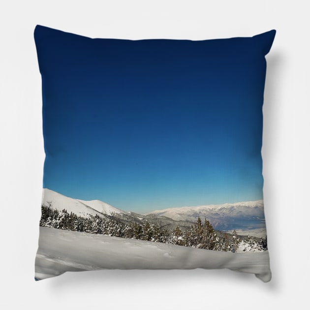 mountains landscape Pillow by psychoshadow