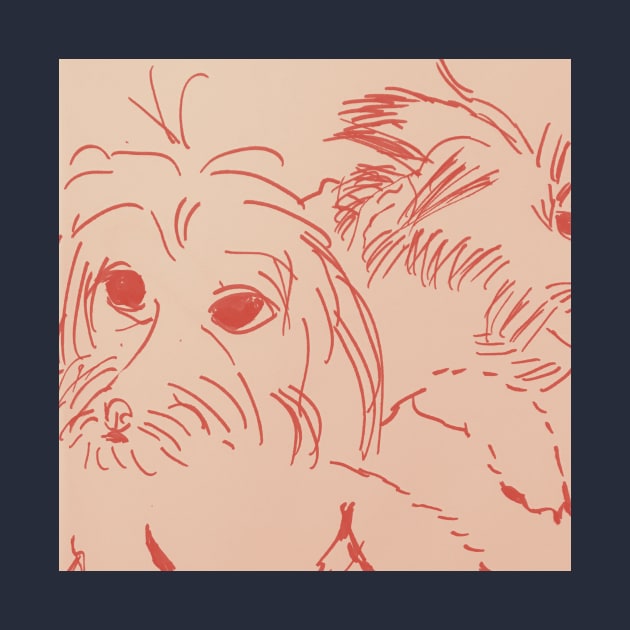 Maltipoo Drawing Sketch by PatternbyNOK