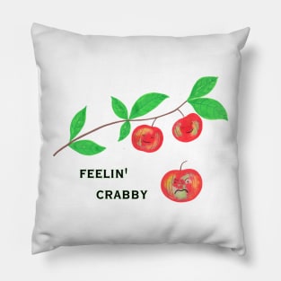 Feelin' crabby crabapple painting Pillow