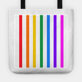 Bright rainbow stripes Tote