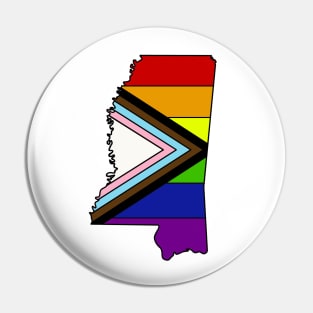 Progress pride flag - Mississippi Pin