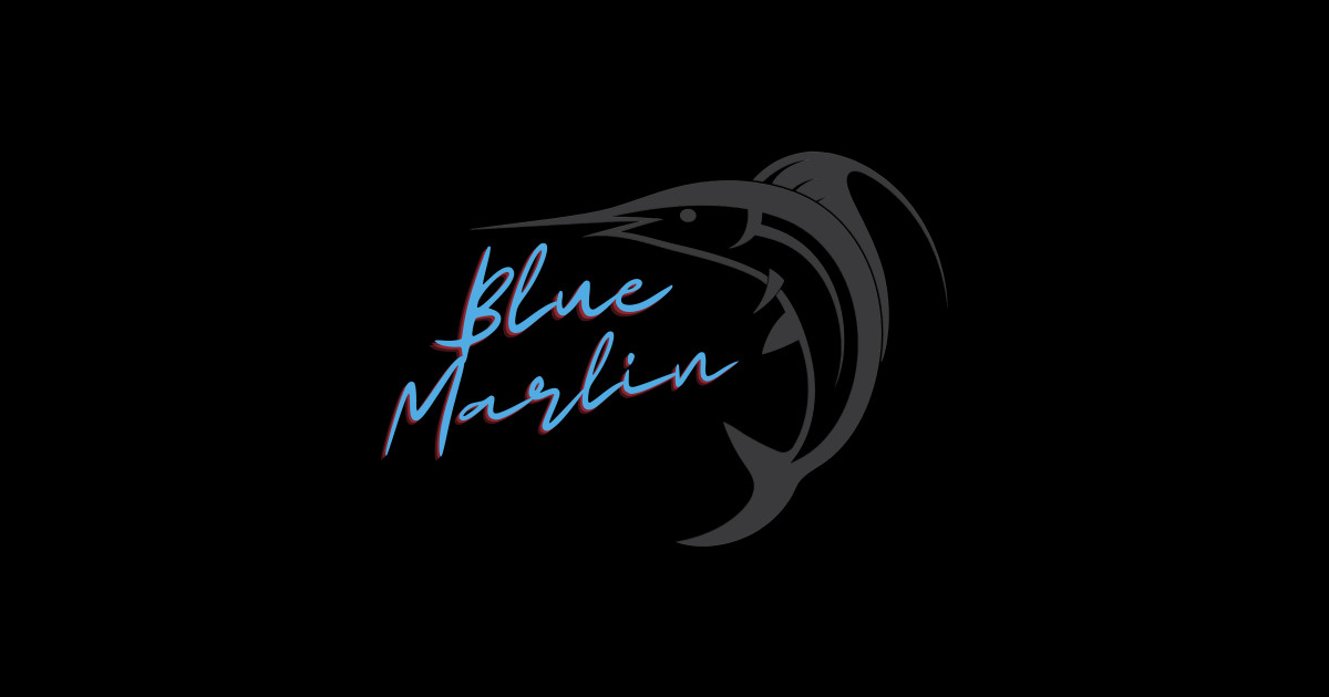 Blue Marlin Design - Blue Marlin - Sticker | TeePublic