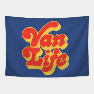 Van Life  / Faded Thrift Style Retro Design Tapestry