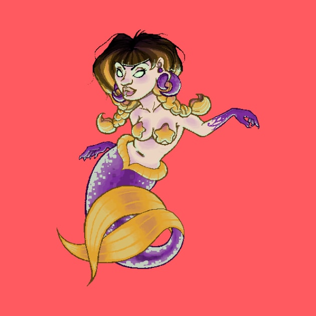 Pixel Mermaid by z0mbi