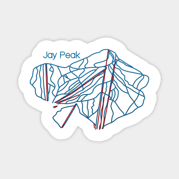 Jay Peak Trail Map Magnet by ChasingGnarnia