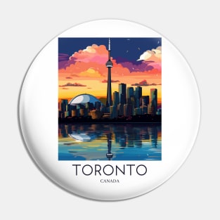 A Pop Art Travel Print of Toronto - Canada Pin