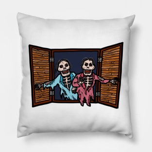 Halloween Ghost Haunted House Pillow