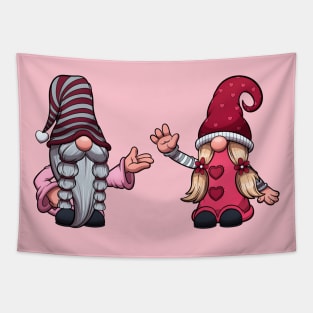 Cute Valentine’s Day Gnomes Tapestry