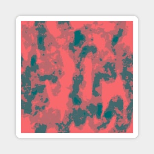 Green Coral Camo Pattern Magnet