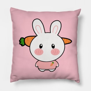 Bunny with Carrot Headband Pillow