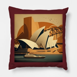 Stylised Sydney Opera House Pillow