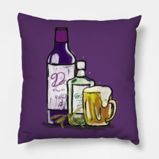 Beer, Gin, and wine Pillow