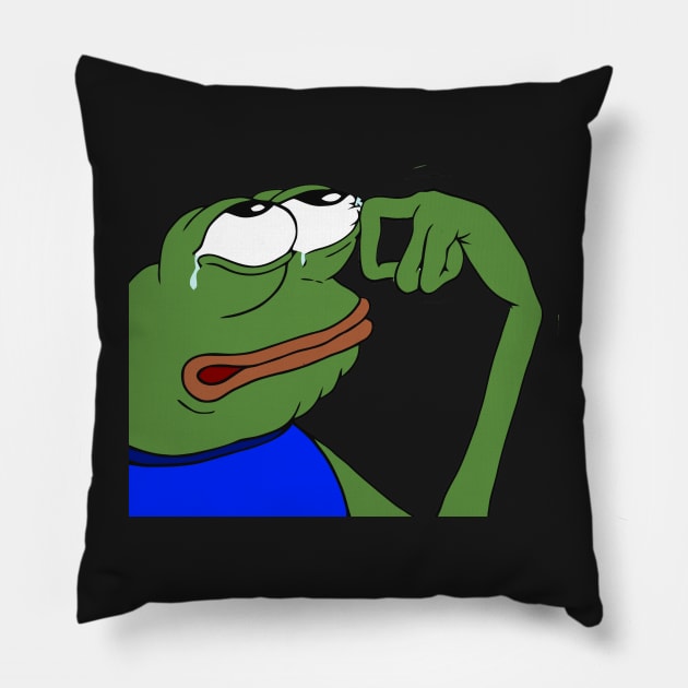 Crying Pepe Pillow by YourRequests