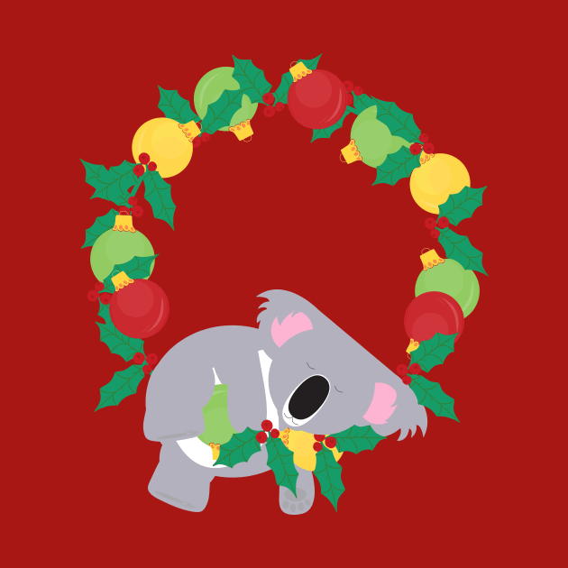 Christmas wreath koala by creativemonsoon