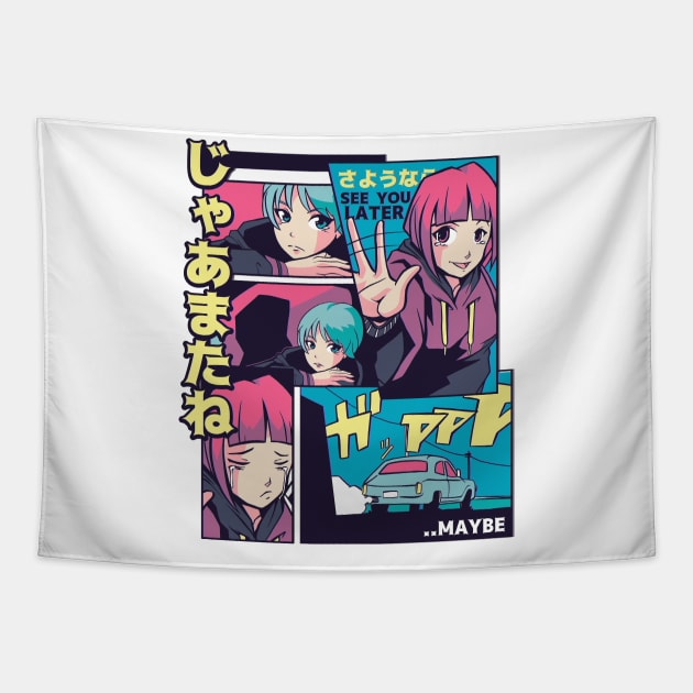 SEE YOU LATER ANIME Tapestry by madeinchorley