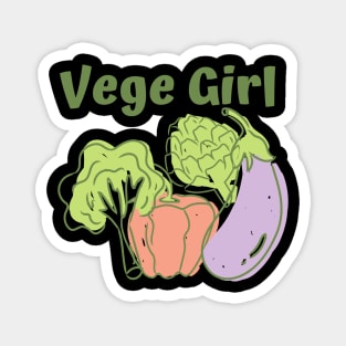 Vegetarian, Vegan, Vegetable, Garden, Home Grown, Vege, Vegan Girl Magnet