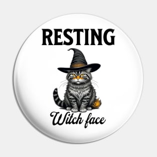 resting witch face Pin