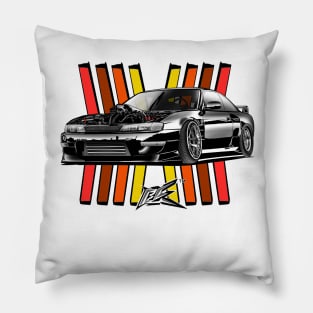 silvia s14 kouki v8 ls1 dragster black Pillow