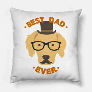 Best Dad Ever | Golden Retriever Dog Daddy | Fur Parents | Dog Dad Gifts | Fathers Day Gifts | Dog Lover Gifts Pillow