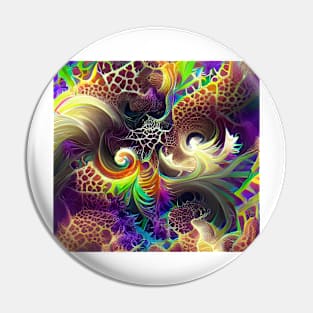 Psychedelic Fractal Pin