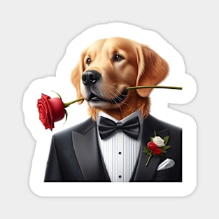 Golden Retriever Gentlemen Magnet