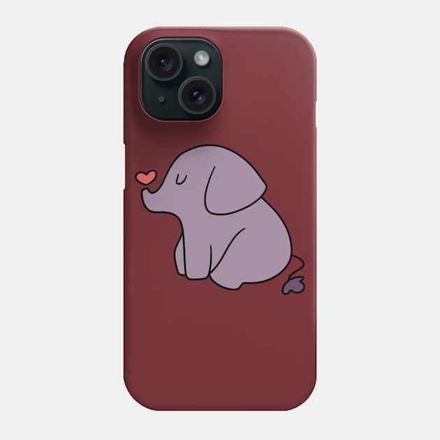 Little Heart Elephant Phone Case by saradaboru