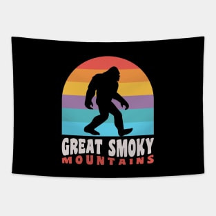 Great Smoky Mountains National Park Bigfoot Sasquatch Retro Tapestry