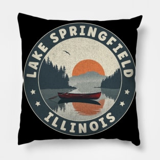 Lake Springfield Illinois Sunset Pillow