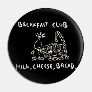 Breakfast Club With Milk, Cheese, Bread. Pin